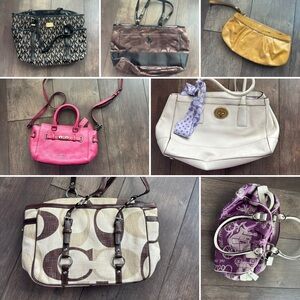 Lot of 7 Vintage Purses, Coach and Michael Kor